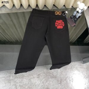 루이비통 24SS 1854 모노그램 블랙 데님팬츠