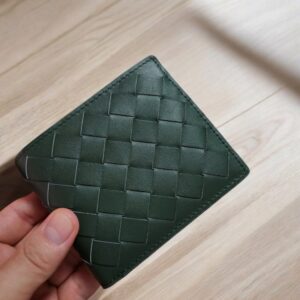 보테가 베네타 인트레치아토 반지갑 딥그린