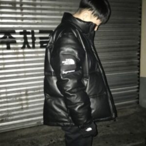 Supreme x 더 노스 페이스 17fw Leather Nuptse Jacke