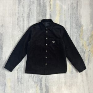 프라다 25 플레이트 코듀로이 오버 셔츠