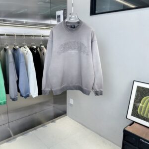발렌시아가 덧댐로고 맨투맨 워싱 티셔츠