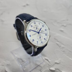 IWC 포르투기저 화이트다이얼 블루침