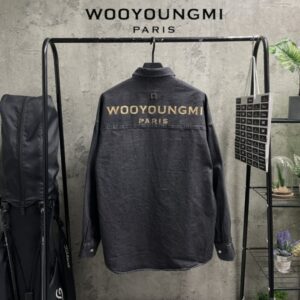 우영미 백로고 데님 오버셔츠