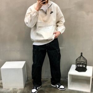 나이키 자수로고 스티치 구제워싱 아노락