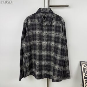크롬하츠 크로스 포인트 플란넬 체크 셔츠