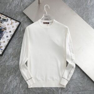 로피아나 2025FW 암스티치 자수로고 울캐시미어 라운드니트
