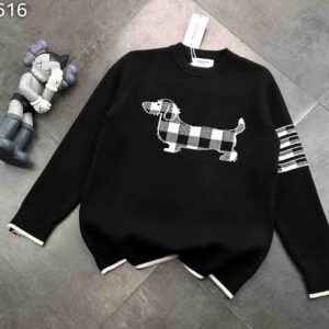 톰브라운 사선완장 헥터 자카드 니트