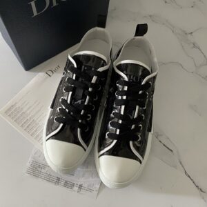 디올  B23 로우 오블리크 캔버스 블랙 & 화이트