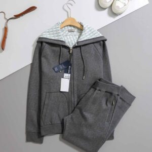 디올 [ D*OR ] 수입 오블리크 자카드 후드 집업 자켓 & 조거 팬츠 set