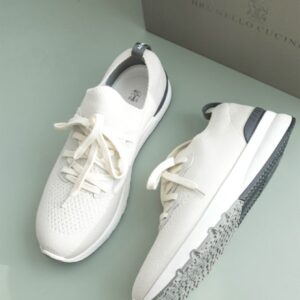 브루넬로쿠치넬리 [Brunello Cucinelli] 남성 니트 로우탑 스니커즈