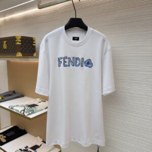 펜디 FD01 플라워 로고 티셔츠