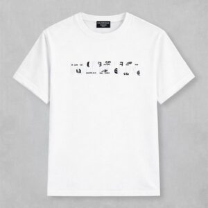 발렌시아가 아카이브 멀티 로고 숏 슬리브 티셔츠