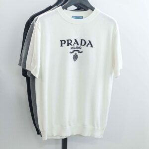 프라다 [PRADA] 남자 울 캐시미어 반팔 스웨터