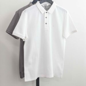 브루넬로쿠치넬리 [Brunello Cucinelli] 베이직 로고 카라 반팔 티셔츠