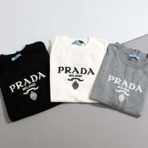 프라다 [ P*ADA ] 수입 슈퍼파인 크루넥 반팔 니트