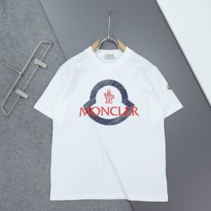 몽클레어 드로잉 프린트 로고 라운드 반팔 티셔츠