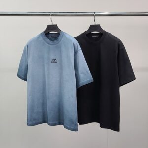 발렌시아가 블럭로고 피그먼트 반팔티