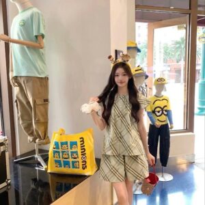 버버리 체크 민트 프리스타일 셔츠 반바지 세트 - 수입