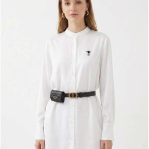 디올 [Christian Dior] 실크 셔츠 드레스 벨트 세트