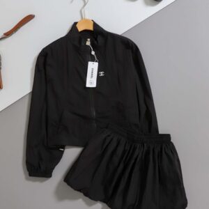 샤넬 [ C*ANEL ] 코튼 경량 자켓 & 미니 벌룬 스커트 SET