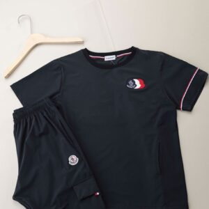 몽클레어 [MONCLER] 트리컬러 로고 패치 반팔 티셔츠 팬츠 세트
