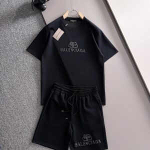 발렌시아가 로고 포인트 반팔 & 반바지 세트