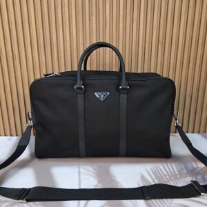 프라다 리나일론 사피아노 가죽 더플백
