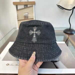 크롬하츠 십자가 버킷햇 모자