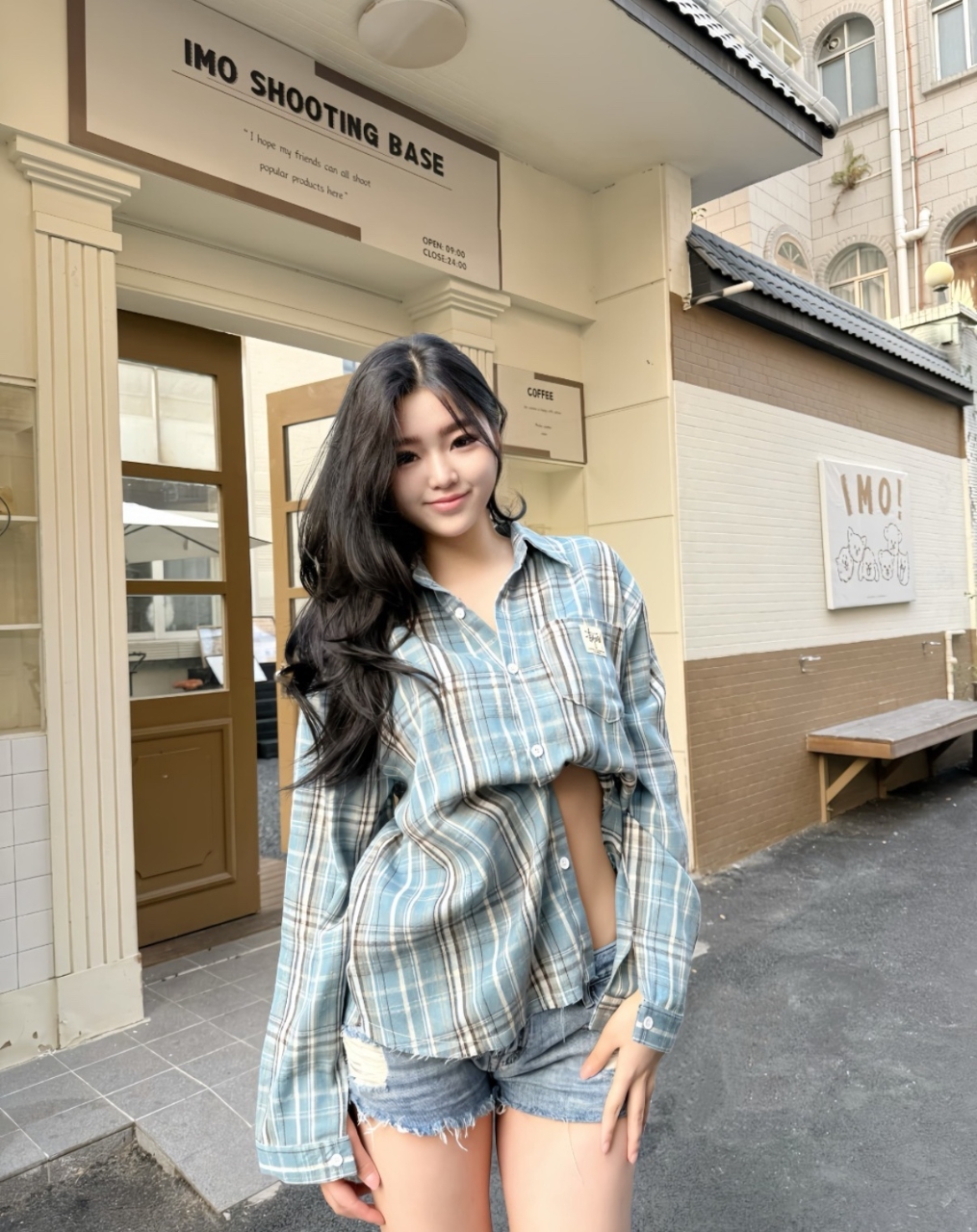 스투시 체크 빈티지 셔츠 공용