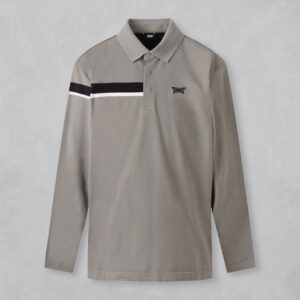 PXG 니트 하이브리드 카라 롱 슬리브 티셔츠