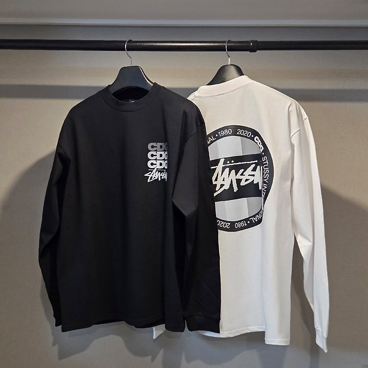 스투시 X CDG 닷 롱슬리브