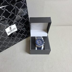 위블로 HUBLOT 빅뱅 유니코 티타늄 블루 다이얼 러버스트랩